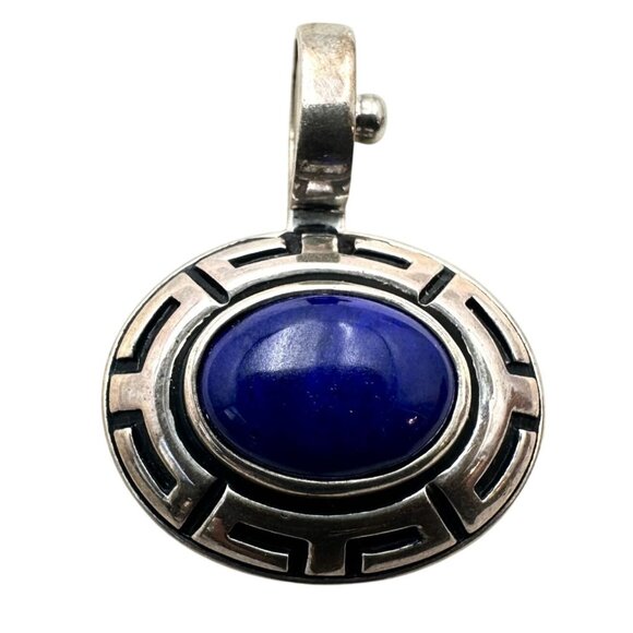 Joseph Esposito Blue Lapis Lazuli Sterling Silver Magnetic Pendant - Picture 1 of 3